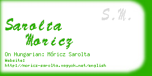 sarolta moricz business card